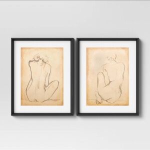 New in Box (Set of 2) 16" x 20"Women Framed Wall Art -Threshold